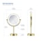 Kibi Circular LED Free Standing Magnifying Make Up Mirror - Brushed Gold KMM104BG - alternate 9